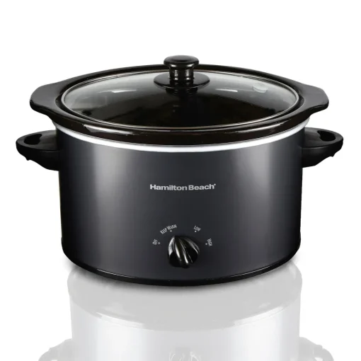 3 Quart Slow Cooker, Matte Black