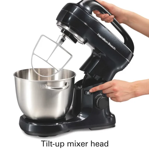 7 Speed Stand Mixer, 4 Quart, Black