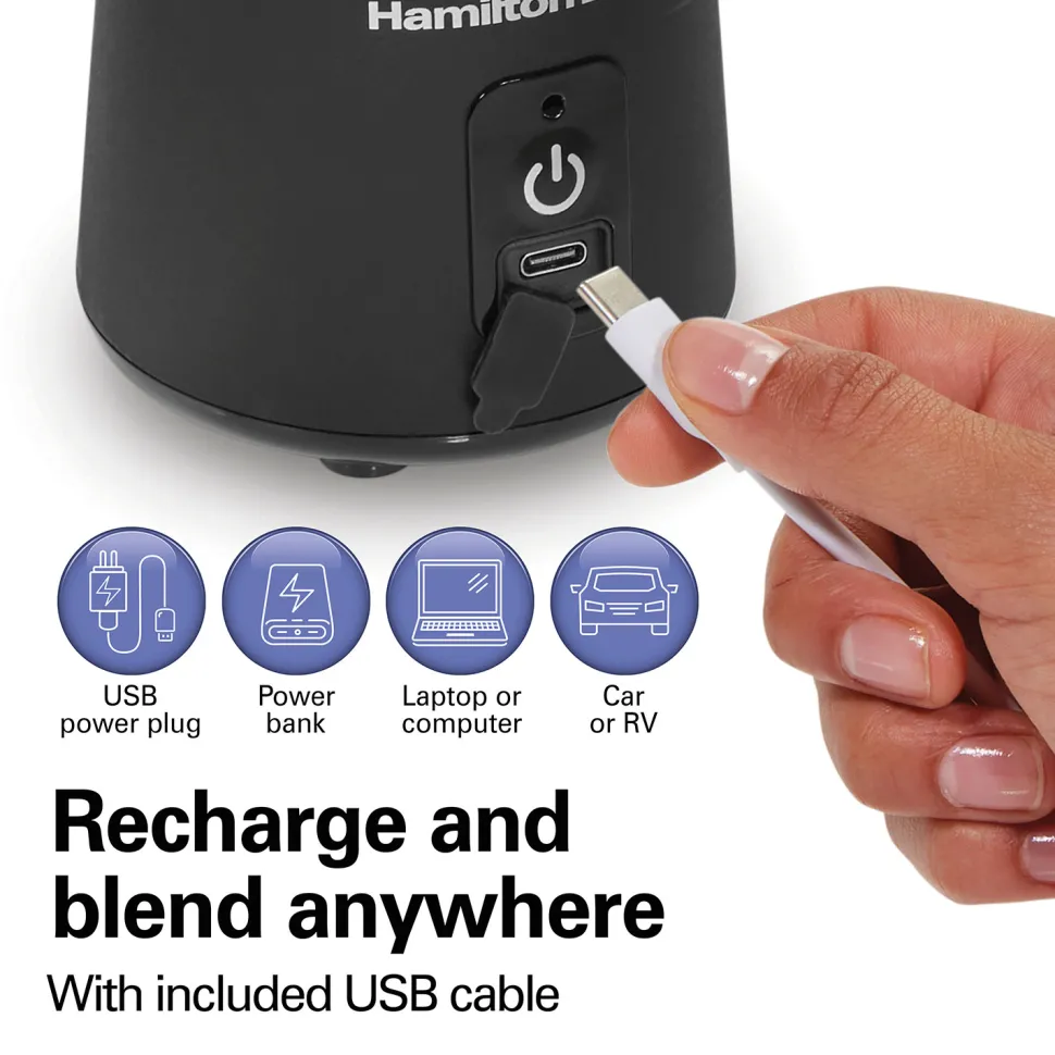 Blend Now™ Portable Cordless Blender,Black