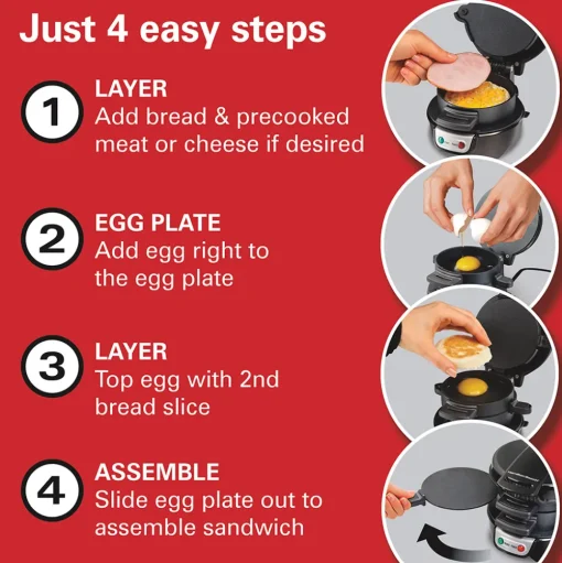 Breakfast Sandwich Maker, Black