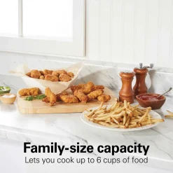 Deep Fryer, 1.9 Liter/8 Cup Oil Capacity, 6 Cup Food Capacity