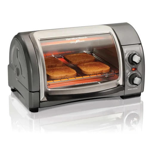 Easy Reach® 4 Slice Toaster Oven with Roll-Top Door