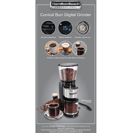 Hamilton Beach® Professional Conical Burr Digital Coffee Grinder