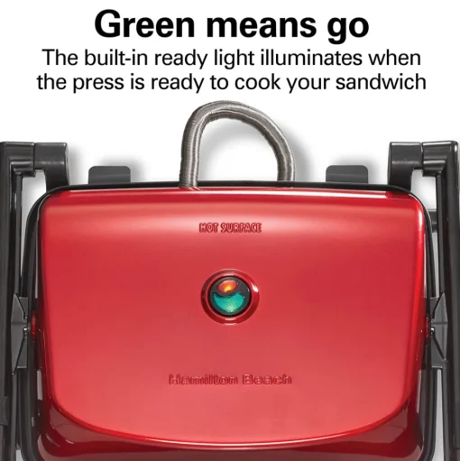 Panini Press & Gourmet Sandwich Maker, Red