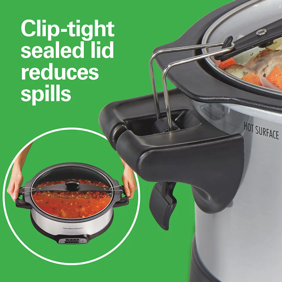 Stay or Go® Sear & Cook 6 Quart Slow Cooker, Silver