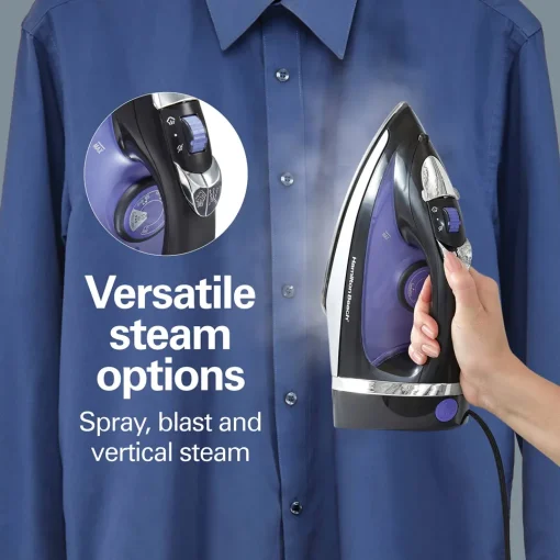 Steam Iron with Retractable Cord